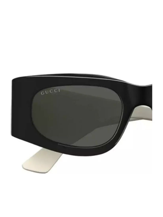 Gucci Γυναικεία Γυαλιά Ηλίου με Μαύρο Κοκκάλινο Σκελετό και Γκρι Φακό GG1664S 001