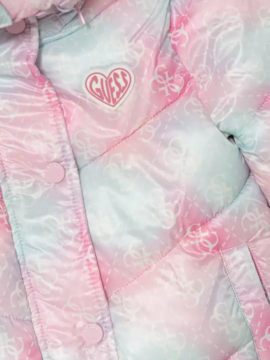 Kinder Freizeitjacke mit Kapuze Light blue-pink
