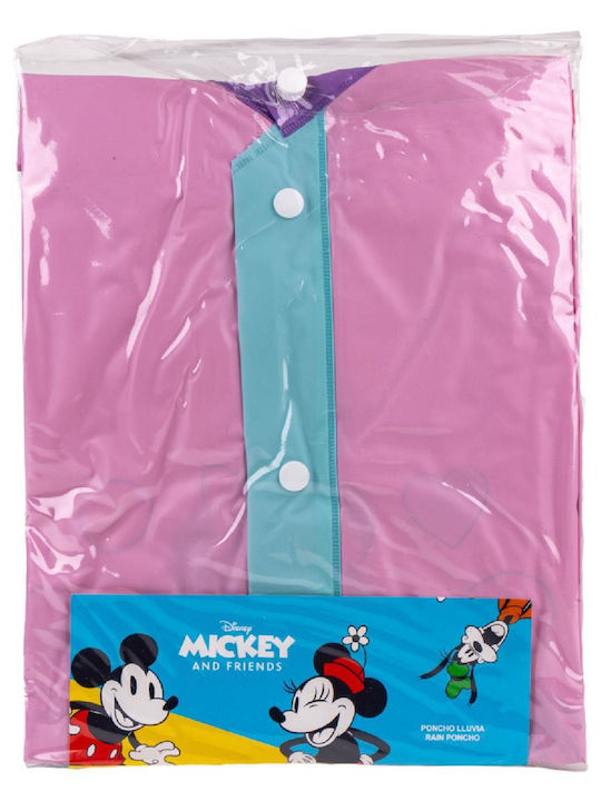 Водоустойчиво Детско Ежедневно Яке с Качулка Розово Minnie