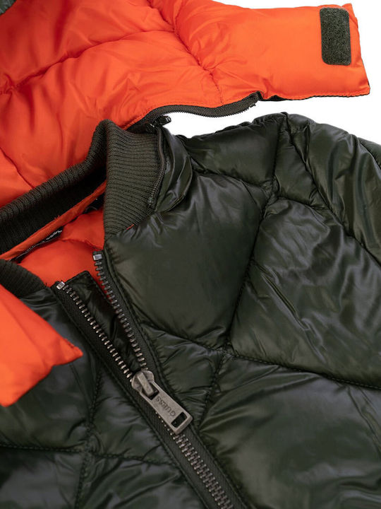 Kids' Bomber with Hood Khaki