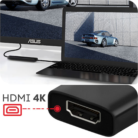 Swissten USB C Hub 4 in 1 USB-C Docking Station with HDMI 4K PD Black