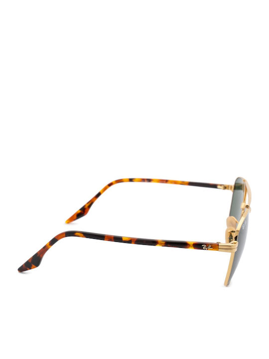 Ray Ban Унисекс Слънчеви Очила с Златен Метален Рамка и Зелени Стъкла RB3688 001/31