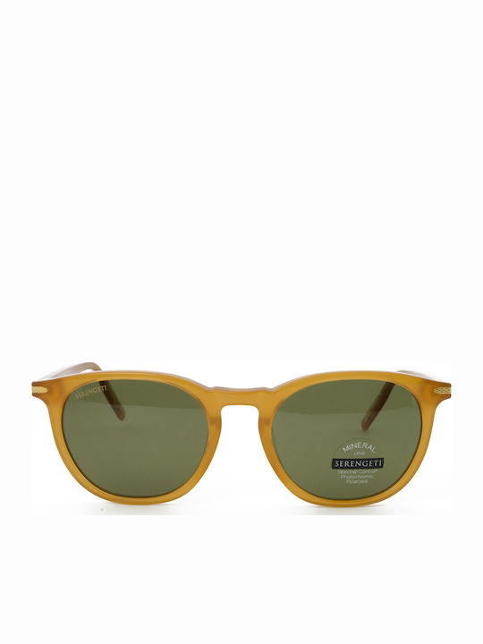 Serengeti Arlie Unisex Sunglasses with Yellow Plastic Frame and Green Lens SS483005