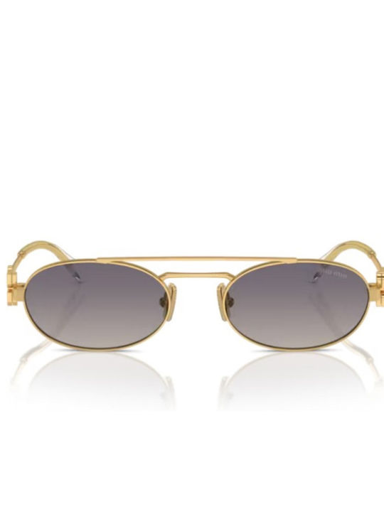 Women's Sunglasses with Gold Metal Frame and Gold Lens
