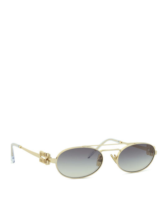 Women's Sunglasses with Gold Metal Frame and Gold Lens