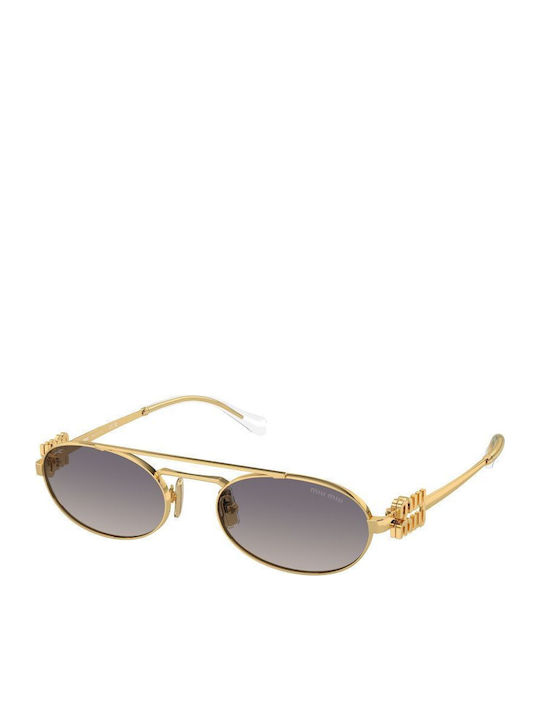 Women's Sunglasses with Gold Metal Frame and Gold Lens