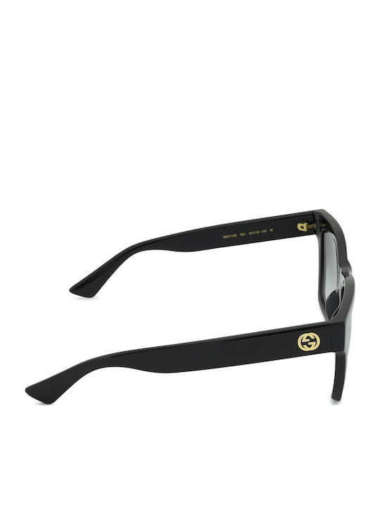 Gucci Women's Sunglasses with Black Plastic Frame and Gray Gradient Lens GG1714S 001