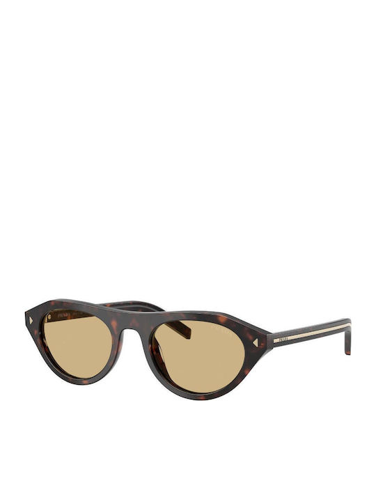 Prada Unisex Γυαλιά Ηλίου με Καφέ Ταρταρούγα Κοκκάλινο Σκελετό και Κίτρινο Φακό PRPRB15 17N70R