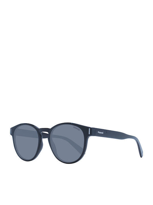 Polaroid Men's Sunglasses With Black Horn-Rimmed Frame And Grey Polarized Lens PLD6175/S 807/M9