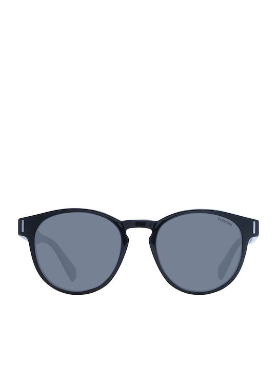 Polaroid Men's Sunglasses With Black Horn-Rimmed Frame And Grey Polarized Lens PLD6175/S 807/M9