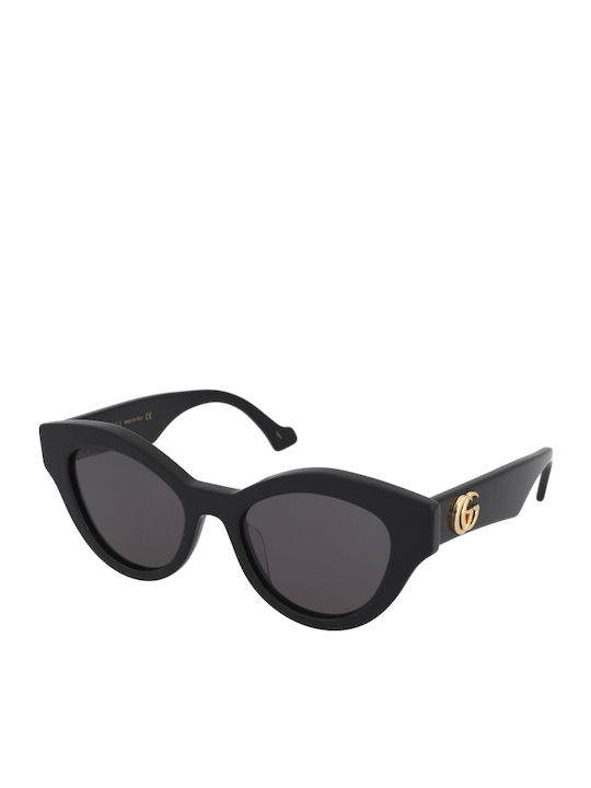 Gucci Women's Sunglasses with Black Plastic Frame and Black Lens GG0957S 002