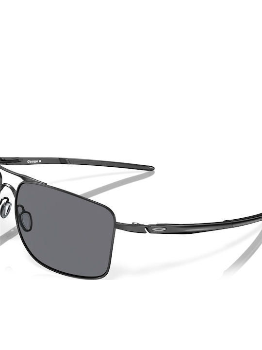 Oakley Gauge 8 Мъжки Слънчеви Очила с Черна Метална Рамка и Черни Стъкла OO4124-01