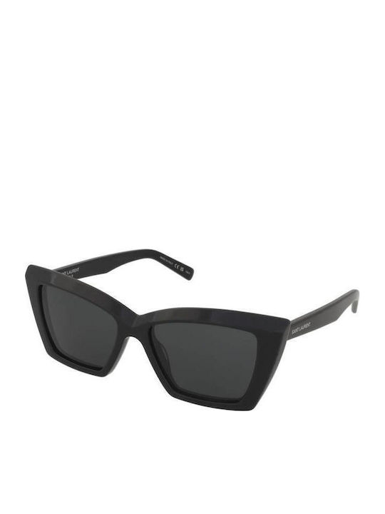 Ysl Women's Sunglasses with Black Plastic Frame and Black Lens SL 657 001