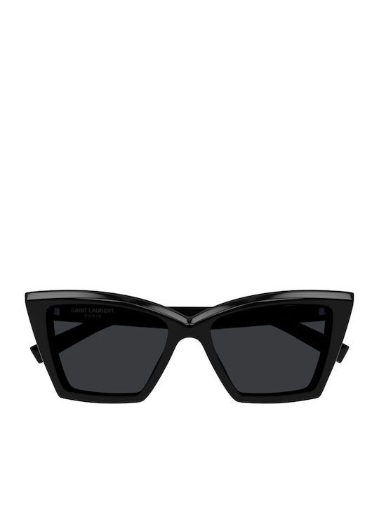 Ysl Women's Sunglasses with Black Plastic Frame and Black Lens SL 657 001