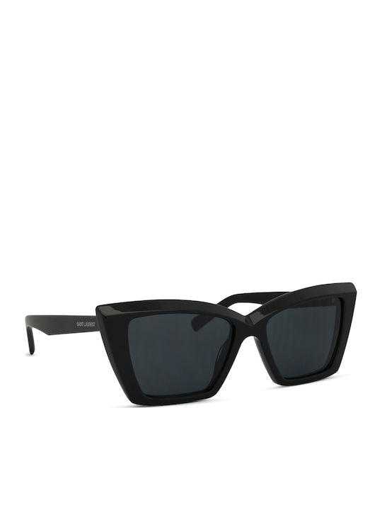 Ysl Women's Sunglasses with Black Plastic Frame and Black Lens SL 657 001