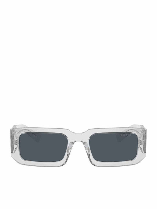 Prada Unisex Sunglasses with Transparent Plastic Frame and Gray Lens PR06YS 12R09T