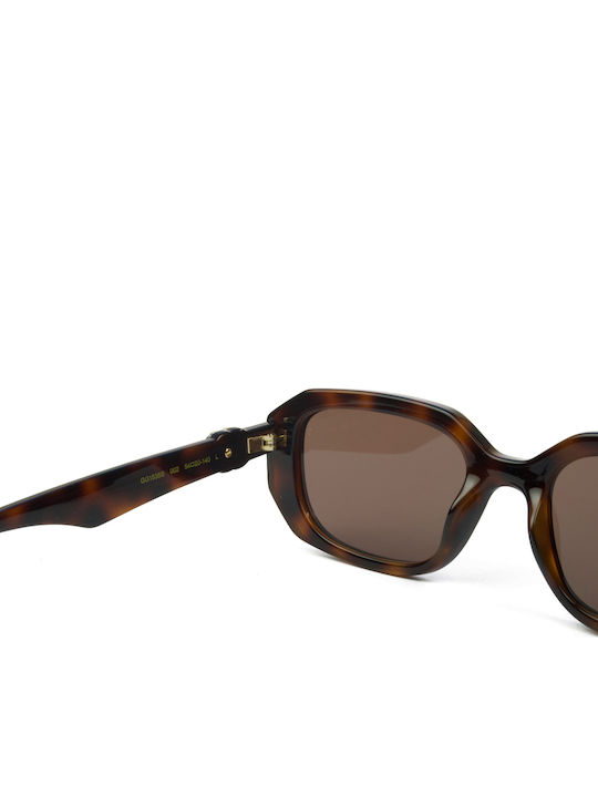Gucci Damen Sonnenbrille mit Braun Schildkröte Kunststoff Gestell und Braun Linse GG1535S 002