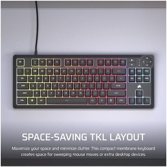 Corsair K55 Core TKL RGB Gaming Keyboard Tenkeyless with RGB lighting (English US)