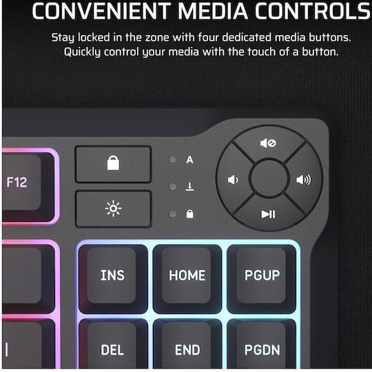 Corsair K55 Core TKL RGB Gaming Keyboard Tenkeyless with RGB lighting (English US)