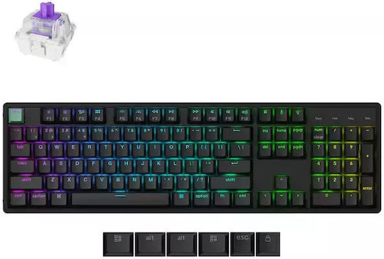 Keychron K10 HE K10H-F1 Fără fir Efect Hall Gaming Tastatură cu Magnetic comutatoare și iluminare RGB (Engleză US)