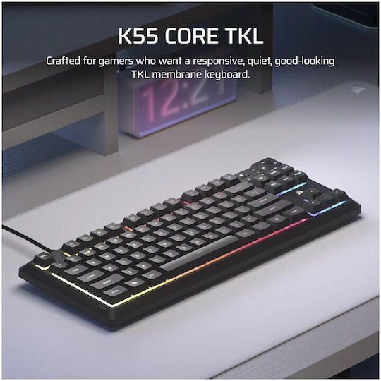 Corsair K55 Core TKL RGB Gaming Keyboard Tenkeyless with RGB lighting (English US)