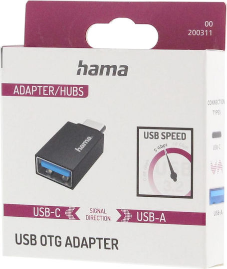 HAMA Converter USB-C male to USB-A female 1pcs 00200311
