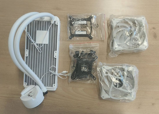 MSI MSI CoreLiquid 240R V2 v2 Water Cooling System AIO CPU with 2 120mm Fans and ARGB Lighting White