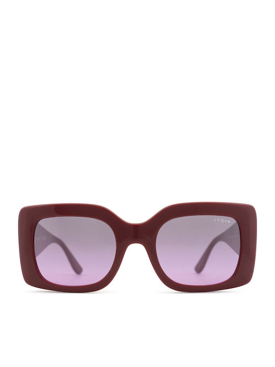 Vogue Women's Sunglasses with Burgundy Plastic Frame and Burgundy Gradient Lens VO5481S 3048/90