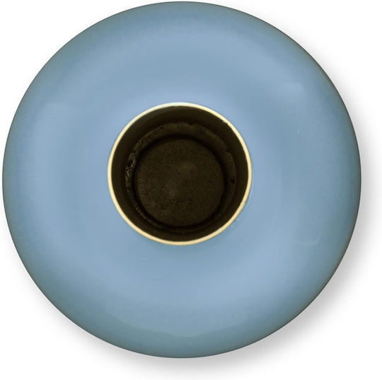 Pip Studio Metallisches Vase Hellblau 19cm x 33cm