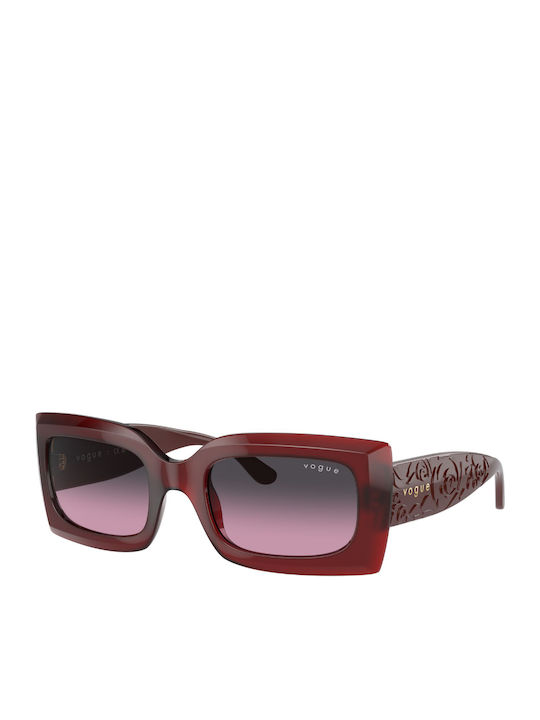 Vogue Women's Sunglasses with Red Plastic Frame and Red Lens VO5526S 309490