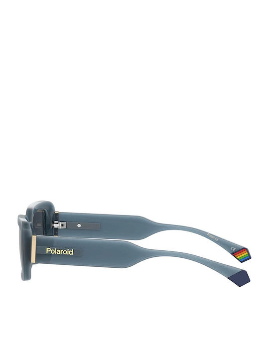 Polaroid Unisex Γυαλιά Ηλίου με Μπλε Κοκκάλινο Σκελετό και Μπλε Φακό PLD6239/S/X MVU/C3