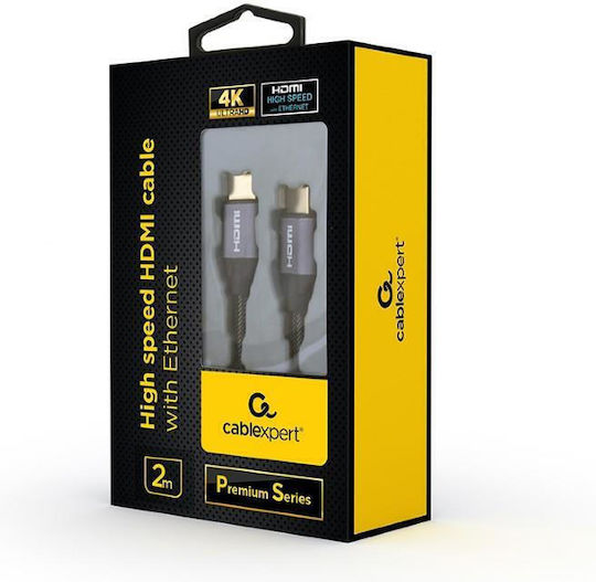 Gembird Gembird HDMI 1.4 High Speed 1080p 120Hz Braided Cable HDMI Male - HDMI Male 2m Black