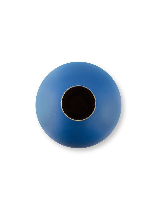 Pip Studio Metallic Vase Matte Blue 24.5cm x 42cm
