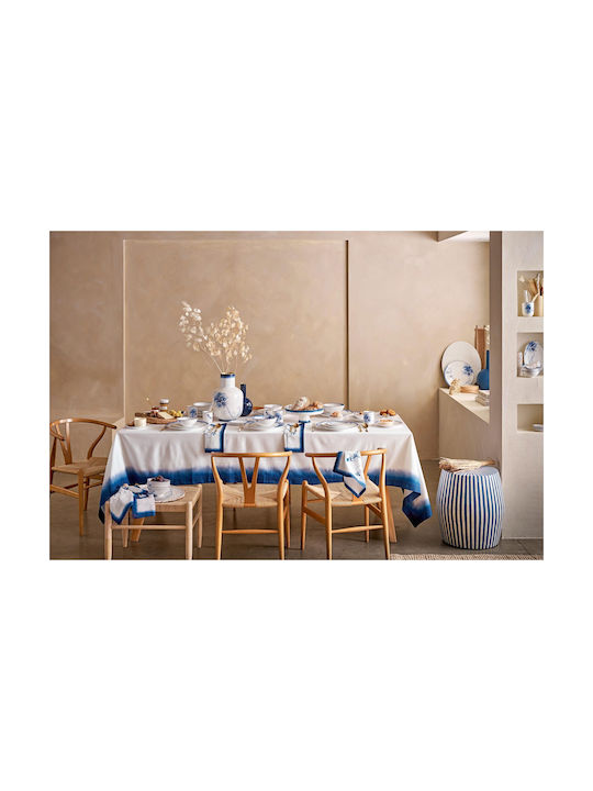 Pip Studio Μεταλλικο Βαζο Pip & Blue Bird Λευκο Μπλε 30cm