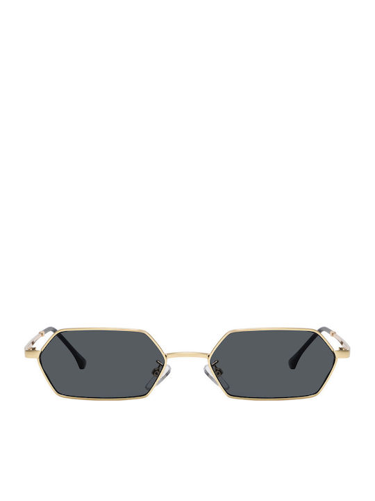 Amalfi Unisex Sunglasses With Gold Metallic Frame And Gray Lens SM-7119-1