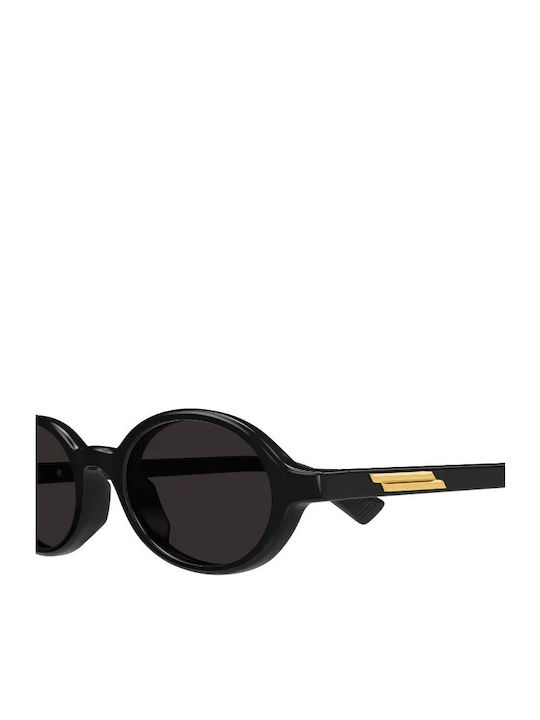 Bottega Veneta Unisex Γυαλιά Ηλίου με Μαύρο Κοκκάλινο Σκελετό και Μαύρο Φακό BV1388S 001