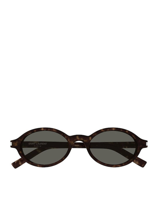 Ysl Jeanne Unisex Γυαλιά Ηλίου με Καφέ Ταρταρούγα Κοκκάλινο Σκελετό και Γκρι Φακό