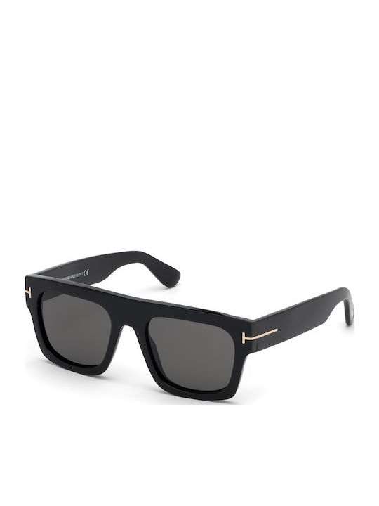 Tom Ford Fausto Men's Sunglasses With Black Horn-Rimmed Frame And Grey Gradient Lens FT0711 01A