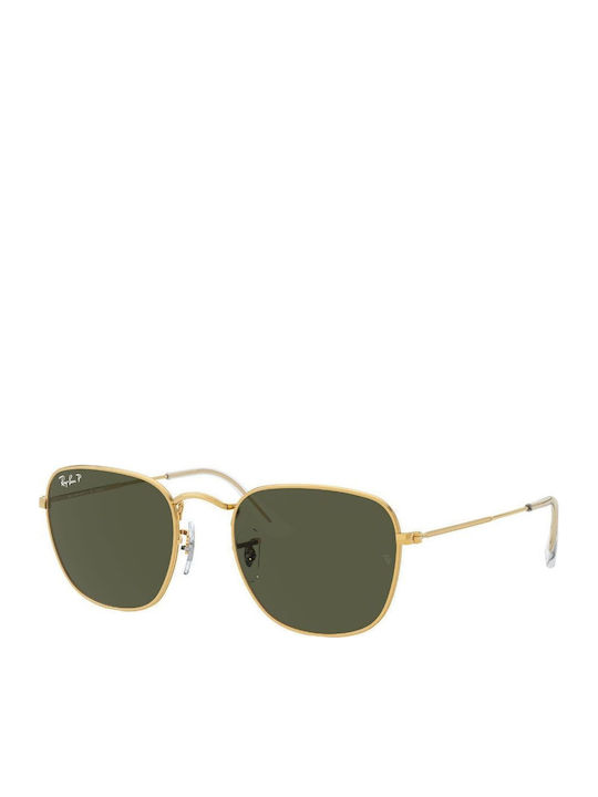 Ray Ban Frank Unisex Γυαλιά Ηλίου με Χρυσό Μεταλλικό Σκελετό και Πράσινο Polarized Φακό RB3857 919658