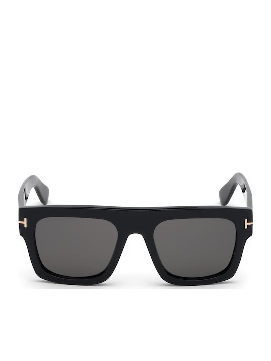 Tom Ford Fausto Men's Sunglasses With Black Horn-Rimmed Frame And Grey Gradient Lens FT0711 01A
