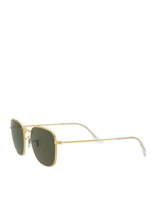 Ray Ban Frank Unisex Γυαλιά Ηλίου με Χρυσό Μεταλλικό Σκελετό και Πράσινο Polarized Φακό RB3857 919658
