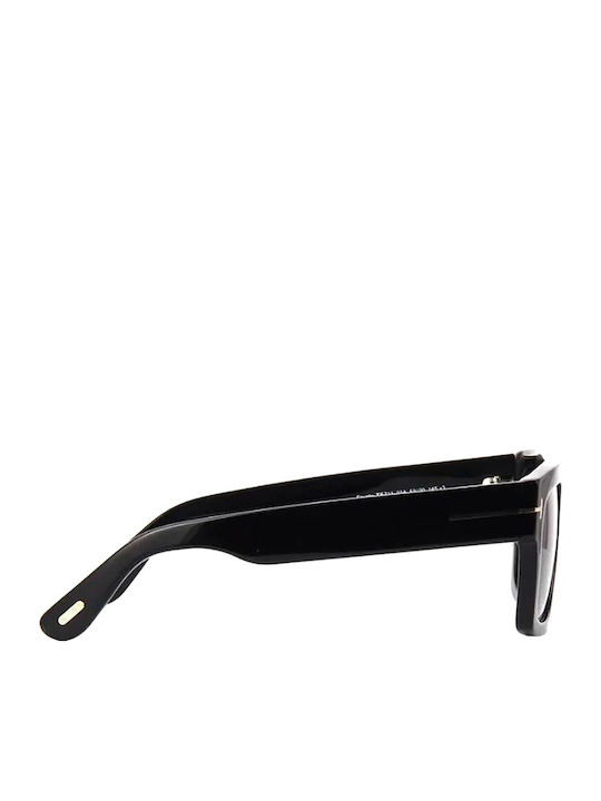 Tom Ford Fausto Men's Sunglasses With Black Horn-Rimmed Frame And Grey Gradient Lens FT0711 01A