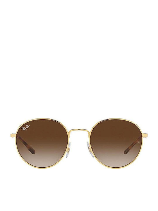 Ray Ban Унисекс Слънчеви Очила с Златен Метален Рамка и Кафяв Преливащ Лещи RB3681 001/13
