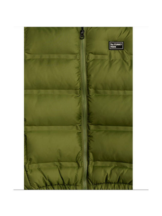 Παιδικό Καπιτονέ Μπουφάν Αμάνικο Forest green