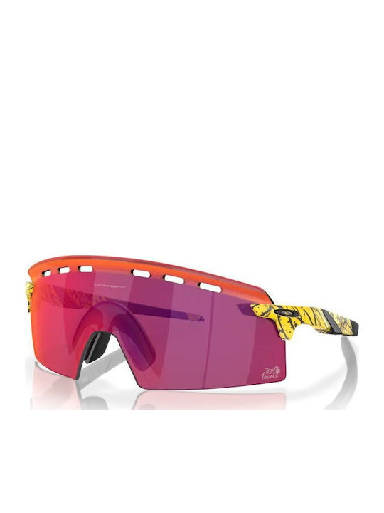 Oakley Encoder Strike Vented Men's Sunglasses with Yellow Plastic Frame and Purple Lens OO9235-07