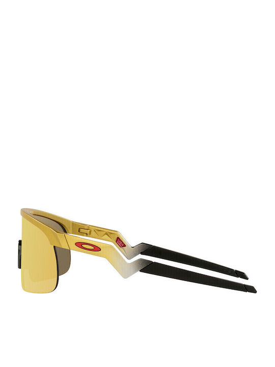 Oakley Youth Men's Sunglasses with Yellow Plastic Frame and Yellow Mirror Lens OJ9010-08