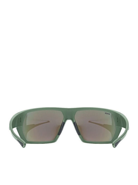 Uvex Sportstyle Unisex Γυαλιά Ηλίου με Πράσινο Κοκκάλινο Σκελετό και Πολύχρωμο Καθρέφτη Φακό S5330597716
