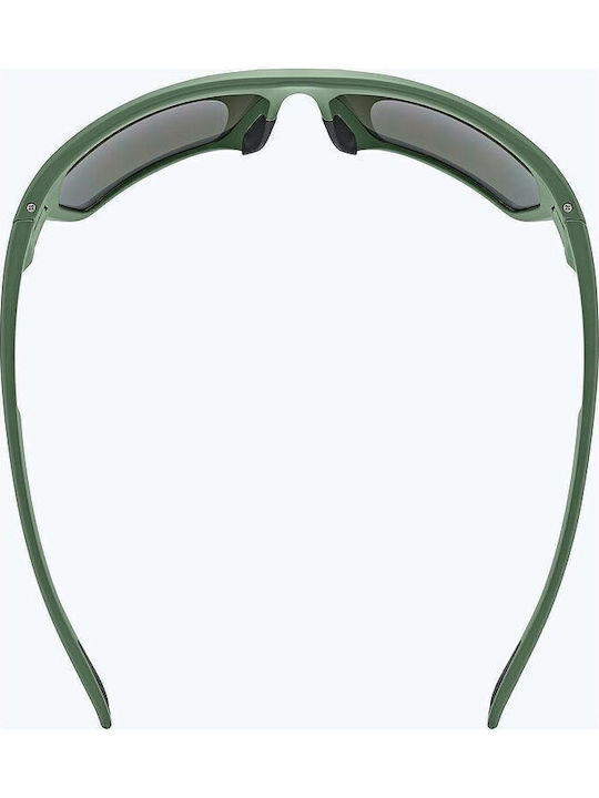 Uvex Sportstyle Unisex Γυαλιά Ηλίου με Πράσινο Κοκκάλινο Σκελετό και Πολύχρωμο Καθρέφτη Φακό S5330597716