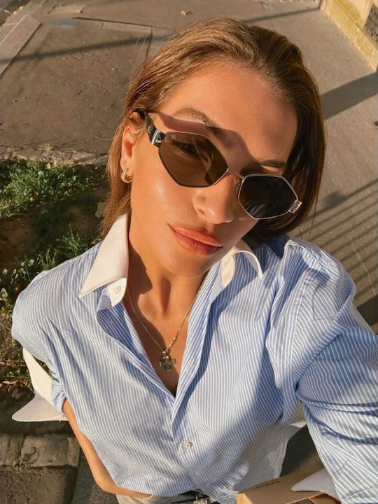 AV Sunglasses Susan Γυαλιά Ηλίου Χρυσά με Μεταλλικό Σκελετό