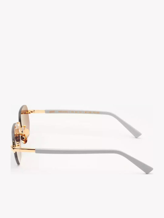 Gast Moonstone Unisex Sunglasses with Gold Metal Frame and Black Gradient Lens MOONSTONE-05-52